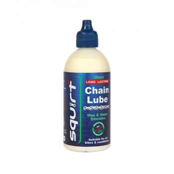 SQUIRT | Lubricante De Cera Para Cadenas Y Transmisiones 120ml - Lubricación de gran duración, incluso en condiciones de humedad. Mantiene las calas, los pedales y la cadena limpios en todo momento,