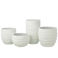 macetero exterior en ceramica blanca 335 x 335 x 535 cm