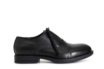 oxford de piel para hombre. black