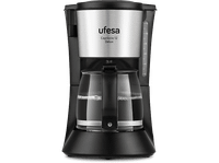 cafetera de goteo - ufesa cg7125 capriccio 12 delux 680 w 12 l tazas desconexion automatica negroinox