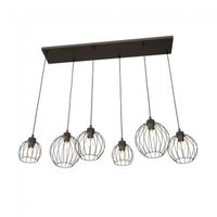 lampara de techo fersan negro 6 luces