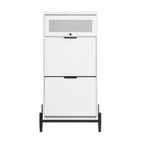 mueble zapatero con 2 compartimentos y 1 puerta blanco