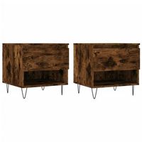 mesas centro 2 uds madera ingenieria roble ahumado 50x46x50 cm vidaxl