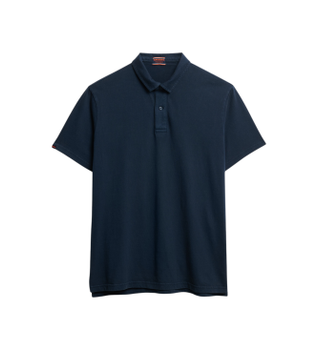 Superdry para hombre. M1110440A Polo de punto Essential marino (XXL), Casual, Algodón, Manga corta