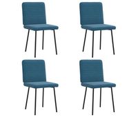 vidaxl sillas de comedor 4 unidades terciopelo azul