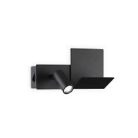lampara de pared negra l 190 x h 130 x p min 75 - max 105 mm