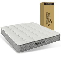 colchon ortopedico - para cama - espuma y muelles ensacados - blanco 200x120x20cm