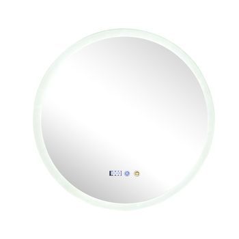 Espejo Baño Led Inteligente Redondo Antivaho Táctil 3 Colores Regulable Memoria Seguridad Vidrio Impermeable Diseño Moderno Lujo