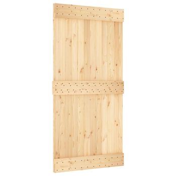 Puerta Narvik Natural 100 X 210 Cm Madera De Pino Sólido Vidaxl