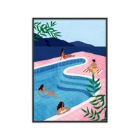 poster pool ladies marco negro - 50x70 cm