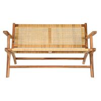 banco teca ratan 120x76x68 marron