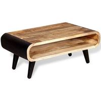 mesa de centro de madera de mango rugosa 90x55x39 cm vidaxl