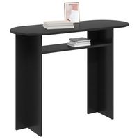 mesa consola  mesa de entrada con almacenamiento roble negro 100 x 395 x 75 cm