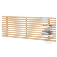 dhome cabecero con estantes de madera reciclada dm colgante pared estilo palet japones cama vintage  madera naturalblanco 160cm