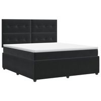 cama tapizada 200x160x1405 cm terciopelo - negro
