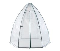 invernadero de lamina exterior hunze con cremallera acero y cubierta pe 200xo240cm - blanco encasa