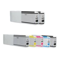 compatible multipack epson t6361-6468 color sets  2 extra black ink cartridges 7 pack