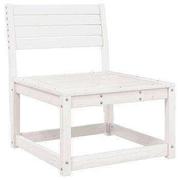 Sofá De Jardín | Sofá De Exterior Madera Maciza De Pino Blanco