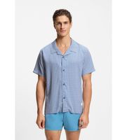 boss para hombre 50535793 camisa beach azul s casual viscosa manga corta