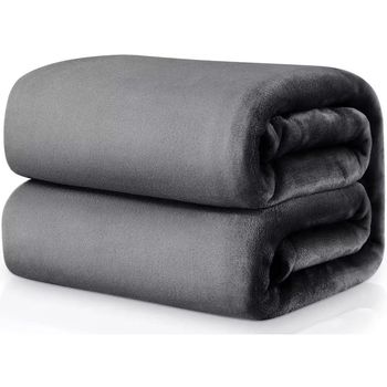 PACK 2 !Nuevo&Almeritex Manta sedalina  Color Aleatorio 160cmx220cm para Cama Sofá y Sillón, Manta Polar Lisa de Tacto Suave Super Caliente para Adulto y Niño,Sin Arrugas