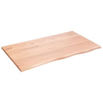 Tablero De Mesa Madera Roble Tratada Marrón Claro 100x60x2 Cm Vidaxl