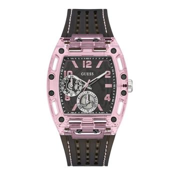 Guess Reloj Hombre Caja De Policarbonato Pulsera Silicona De Color Negro Resistente Al Agua 5 Atm Gw0032g3