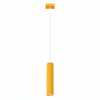 Lámpara colgantes amarillo aluminio alt. 118 cm