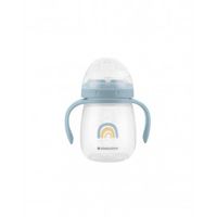taza con boquilla de silicona 240ml stripy friends