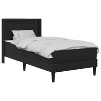 cama individual  cama para adulto  estructura de cama con colchon con tiras led negro 90 x 190 cm