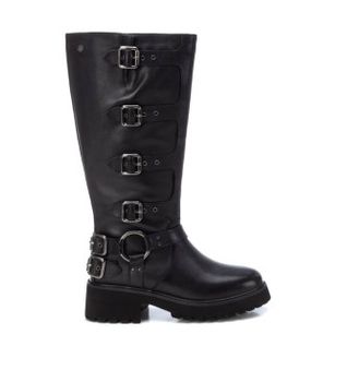 Carmela para mujer. 16192901-NEGRO Botas de piel 161929 Negro (35), Plano, Cremallera, Casual