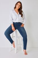 yours for good vaqueros ava elasticos en azul indigo mujer curvy y tallas grandes yours for good