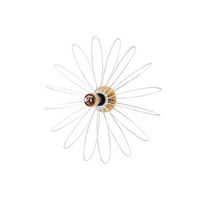 lampara de pared hemdem-707-a white blanco metal 58x12x58 cm
