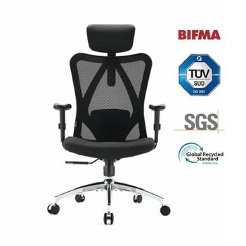 Silla de Oficina Ergonómica Sihoo M18 Soporte Lumbar Ajustable Malla Transpirable Negro