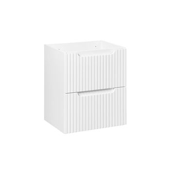 Mueble bajo lavabo 50cm 2 cajones paneles de melamina y mdf blanco
