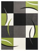 alfombra moderna diamora verde 80x300 cm