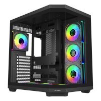 caja pc fortron u580-ba atx vidrio templado argb negro