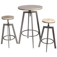 juego mesa con 2 taburetes