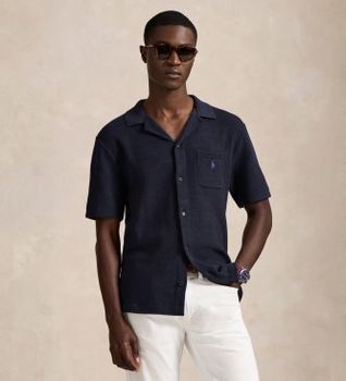 Polo Ralph Lauren para hombre. 710P04442001 Camisa Summer marino (M), Casual, Algodón, Manga corta