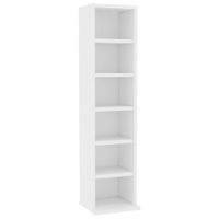 estanteria para cds de madera contrachapada blanco 21x20x88 cm