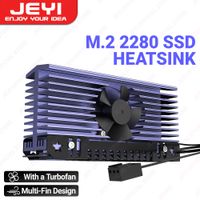 disipador de calor jeyi m2 ssd con turbofan silencioso radiador nvme 2280 enfriador eficiente de pc de aleacion de aluminio con almohadilla termica de silicona