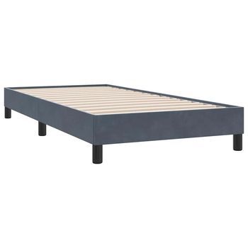 Estructura De Cama Sin Colchón Terciopelo Gris Oscuro 80x210 Cm
