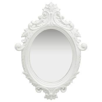 Espejo De Pared Estilo Castillo Blanco 56x76 Cm Vidaxl