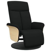 sillon reclinable con reposapies tela negra cfw677336