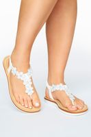 sandalias blancas flores y strass