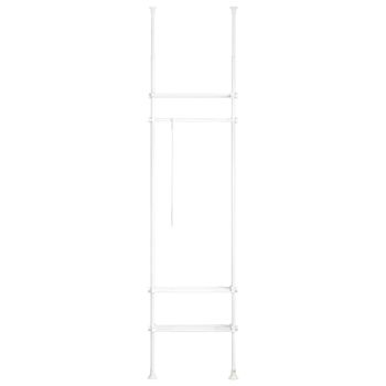 Perchero de ropa altura ajustable metal blanco