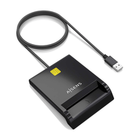 aisens lector de tarjeta inteligente dni usb-c negro