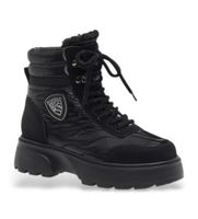 blauer para mujer f5blanca03 botines de piel 03 negro 38 plano cordones casual