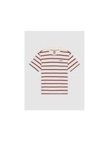 camiseta dickies york stripe ss hombre blancomarron