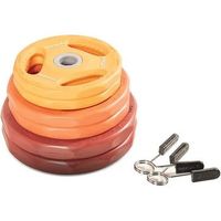 set discos y pinzas power disk olive  75 kg