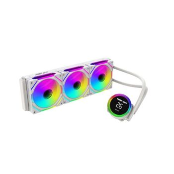 Refrigerador Líquido Keep Out XWC-360PRO Blanco 3 Ventiladores ARGB 360mm Display CPU